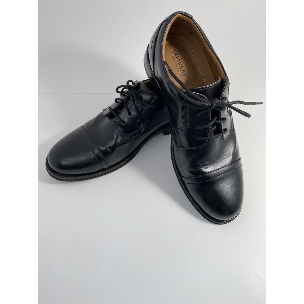 Dockers Black Business Dress Cap Toe Oxford Shoes 90-26264 MENS SIZE 8.5 W